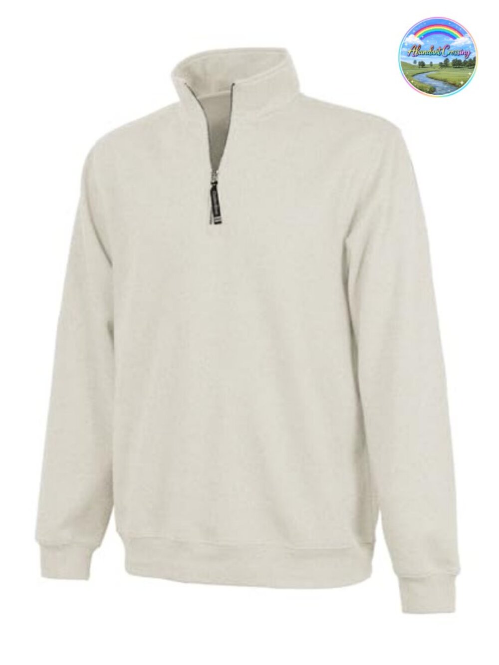 Midweight Quarter Zip Sweatshirt Cotton Polyester Fleece
